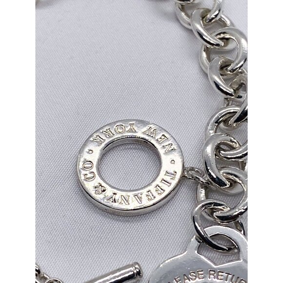 Tiffany & Co Return To Tiffany & Co 8" Inches Toggle  Heart Bracelet - Picture 3 of 11